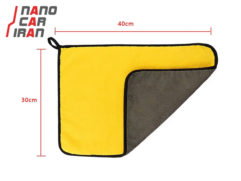 حوله مایکرو فایبر دورنگ ۴۰×۳۰ سانتی‌ متر ( ۱ عددی ) Two-Tone 40x30cm Microfiber Towel ( Single Pack )